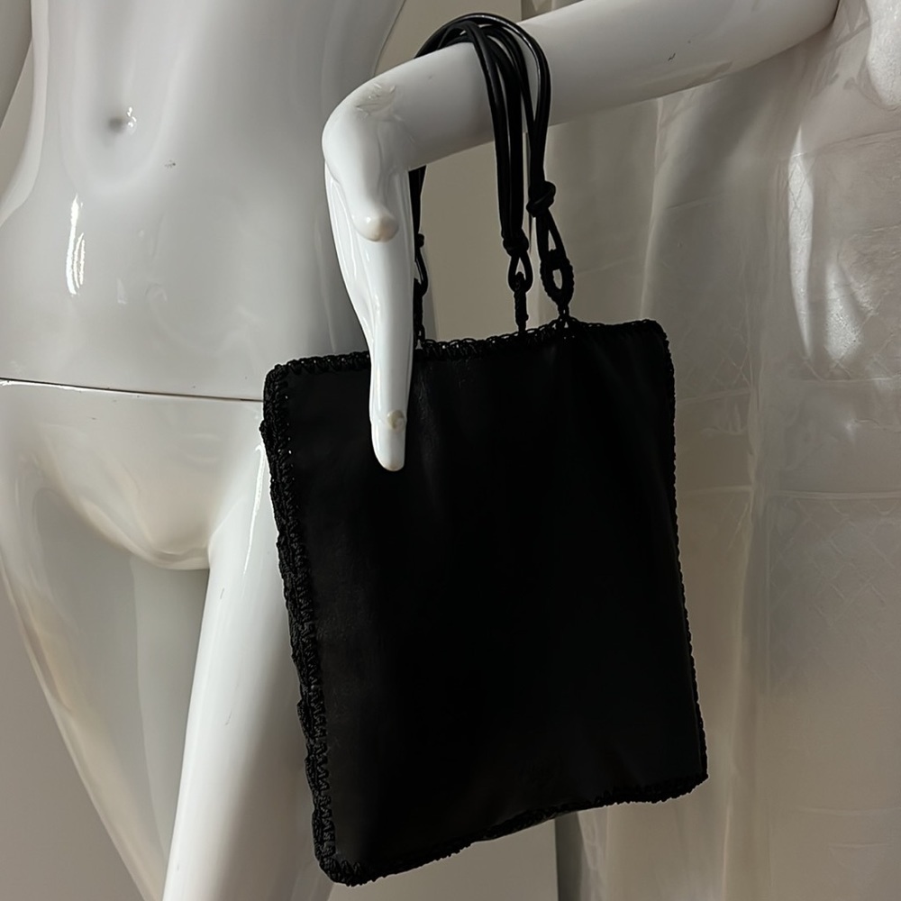 Prada Leather And Crochet Small Tote Bag - Picture 5 of 16